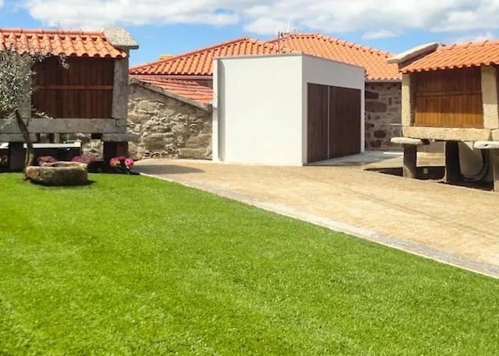 Holiday home Charming In Riba De Mouro, Fireplace *